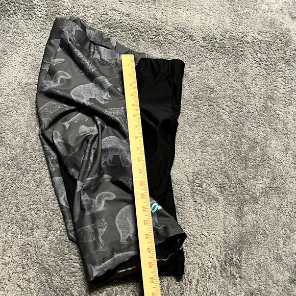 Podiumwear Cycling Shorts Mens 3XL Padded Bike Riding Gray Animal Print - Picture 4 of 6